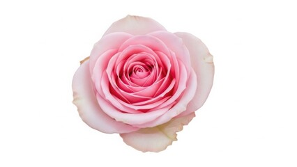 Fototapeta premium Pink rose flower isolated on white background