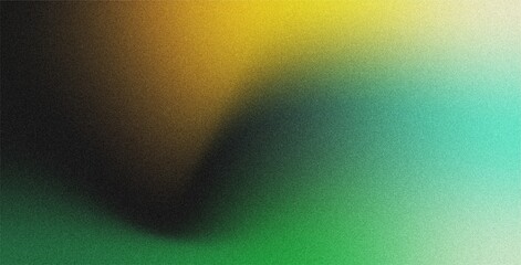 Blurred Grainy Gradient with Black, Yellow, and Green Color Abstract Background © widhihutomo