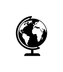 Globe on Stand Vector Illustration