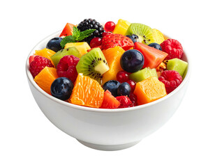 A vibrant bowl brimming with fresh, colorful mixed fruit salad