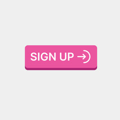 Register Now Sign Up Button Vector Graphic.