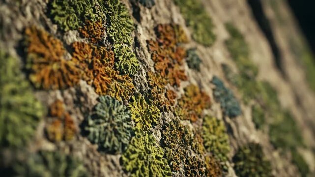 Simulated aerial perspective of a lichen landscape Suggesting a vast, unpopulated geological terrain viewed from above, resembling an ancient map.