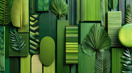 Green leaf nature pattern eco background botanical texture design organic Green leaf nature pattern eco background botanical texture design organic surface creative layout, modern geometric