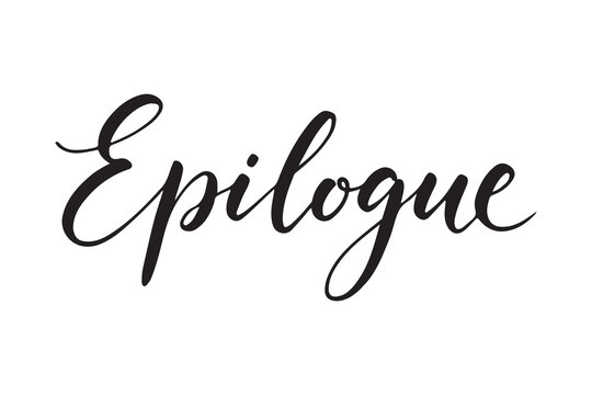 epilogue text lettering script calligraphy