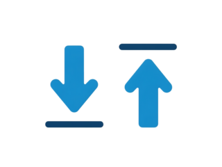 Arrows indicating up and down