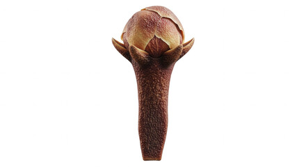 Single clove detailed texture natural colors transparent background