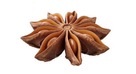 Star anise spice macro close up transparent background natural details