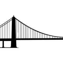 Obraz premium Bridge Illustration in Black and White