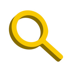 3D Magnifying Glass Icon &ndash; Search, Find and Explore Symbol