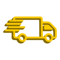 Delivery Truck Icon &ndash; Fast Shipping, Logistics and Transport Symbol