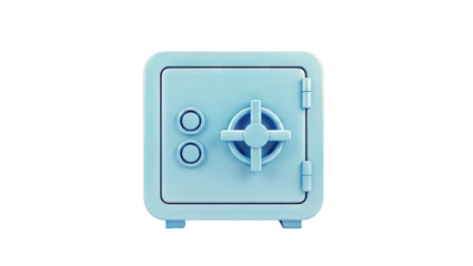 Minimalist Blue Safe Icon