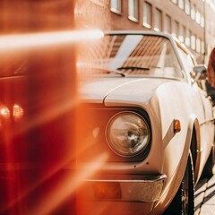 vintage car headlight