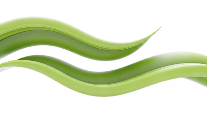Abstract green wavy shapes