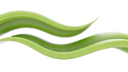 Abstract green wavy shapes