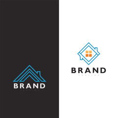 Simple Home Architecture Logo Icon for Residential Construction Company Brand Identity