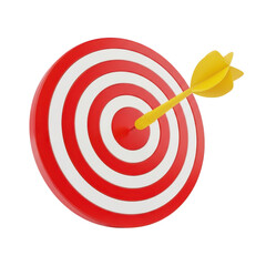 3d rendered target with dart
