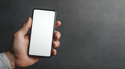 Person holding modern smartphone in hand using mobile device for communication and digital interaction seamlessly.