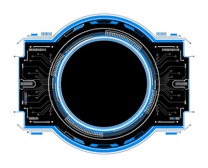 Futuristic Portal - Neon Circuit Technology © Tharindu