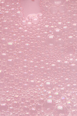 Bubbles of body gel or shampoo or shaving gel. Closeup.