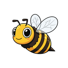 Cute Cartoon Honey Bee Illustration