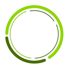 Green circle frame ring round shape element design ilustration 