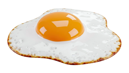 Perfectly Fried Egg with Vibrant Orange Yolk