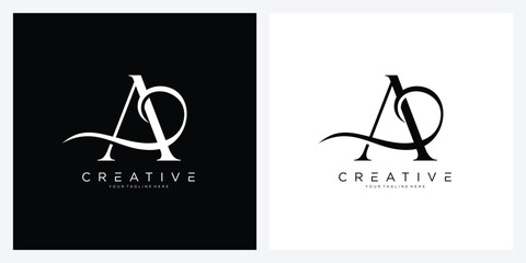 Initial A letter logo design vector template