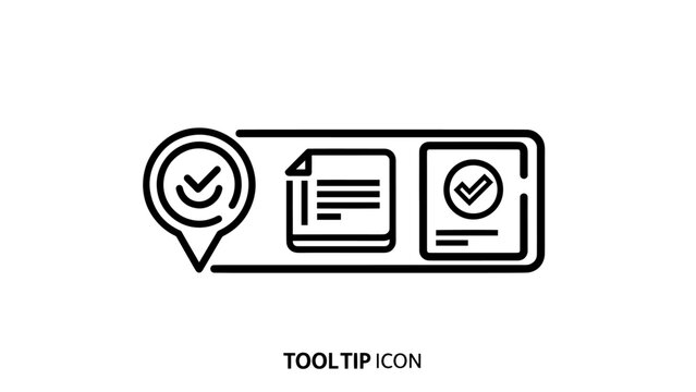 User interface tooltip icon set for website navigation guidance and form validation messages.