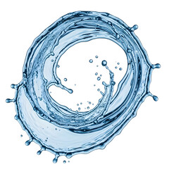 water splash isolated on white