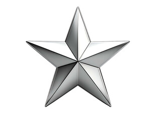 Silver Star Icon with Gradient Effect.