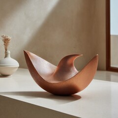 Copper Abstract Decorative Bowl