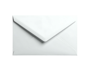 White Envelope with Open Flap.