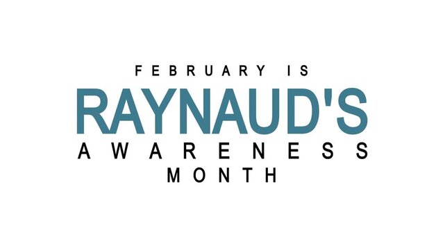 February is raynauds awareness month highlighted on a white background, suitable for social media posts, awareness campaigns, healthrelated articles.