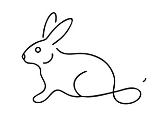 Cute cartoon vector illustration of a fluffy baby bunny animal eating a carrot in a fun nature design perfect for Easter holiday and spring pet art