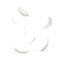 Vector illustration of a white dove flying with open wings as a cartoon symbol of peace and freedom