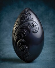 Ornate Black Decorative Egg