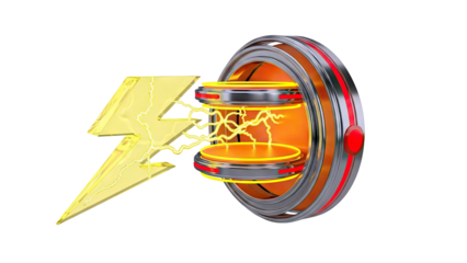 Futuristic Energy Core with Lightning Bolt