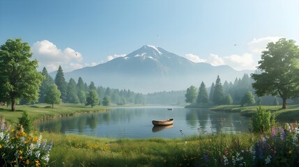 lake in the mountains