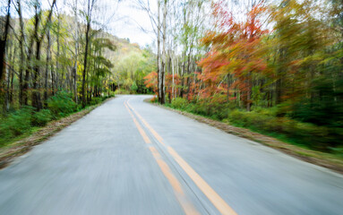 Obraz premium Empty road in motion blur