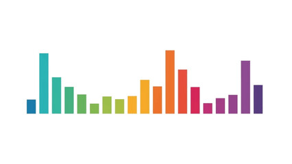 Fototapeta premium Colorful abstract bar graph illustration showing growth and progress