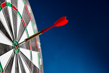 Dart hitting on center target