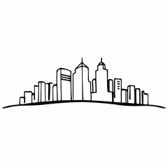 Fototapeta premium cityscape with city skyline