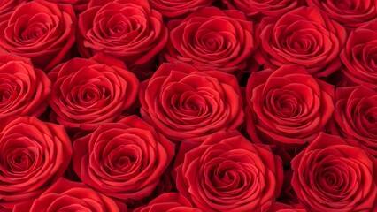 Red Roses Background, Romantic Floral Texture for Valentine&rsquo;s Day