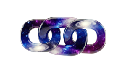 Interlocking Galaxy Chain Links
