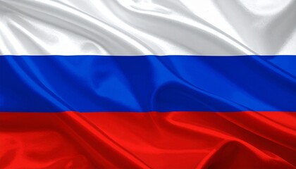 Fototapeta premium Russia flag with white, blue, red horizontal stripes.