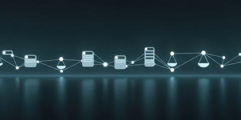 Ai networking tool network connection with digital human growth high end modern corporate platform virtual communication artificial intelligence business concept