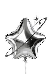 metallic starshaped balloon