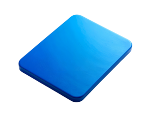 Blue Square Object with Rounded Corners.