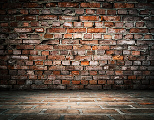 old brick wall and floor