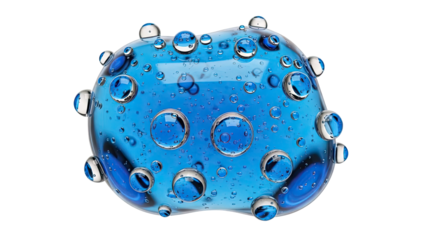 Abstract Blue Bubble Sphere